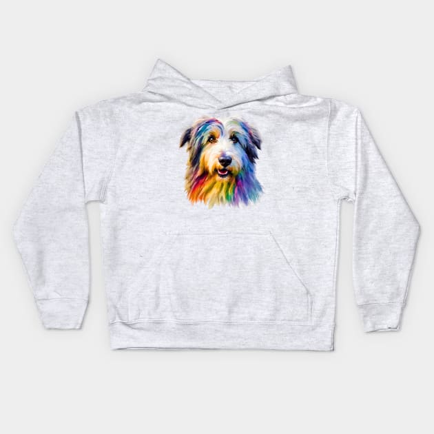 Pop-Art Polish Lowland Sheepdog Kids Hoodie by Doodle and Things